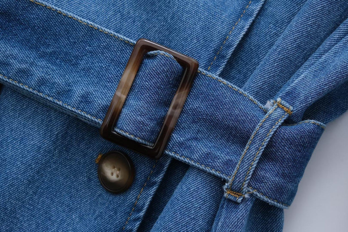 TRENCH COAT LONG EN DENIM