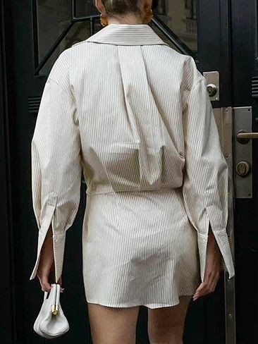 CHEMISE LONGUE RAYÉE