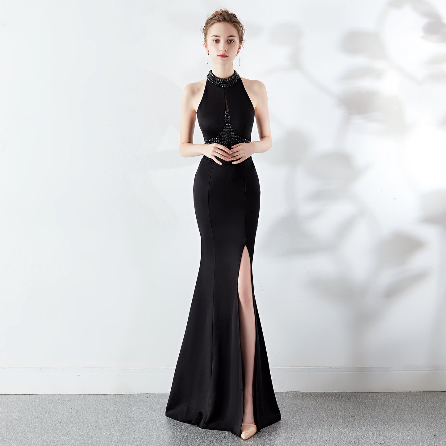 ROBE DE SOIRÉE SIRÈNE À PERLES