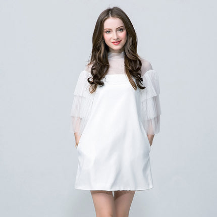 ROBE MINI AMPLE À VOLANTS