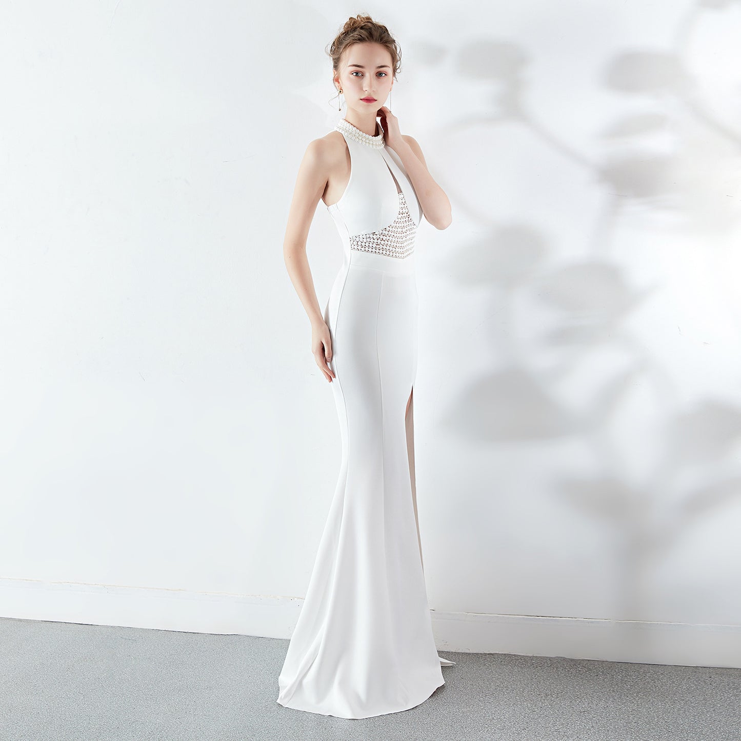 ROBE DE SOIRÉE SIRÈNE À PERLES