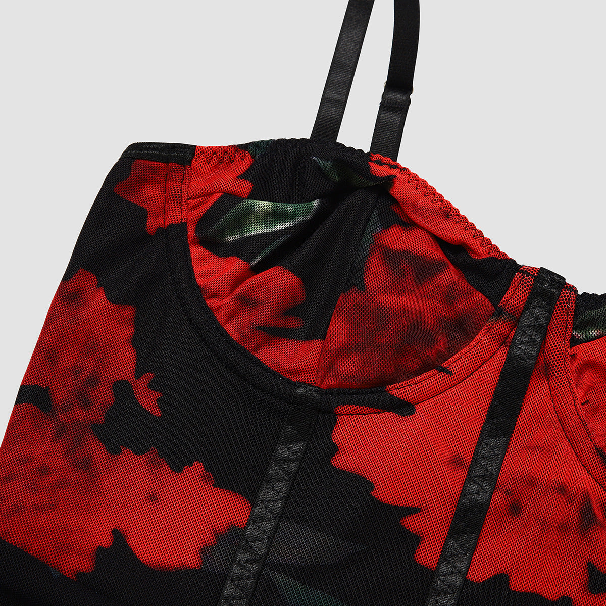 ROBE IMPRIMÉE FLORAL EN MAILLE