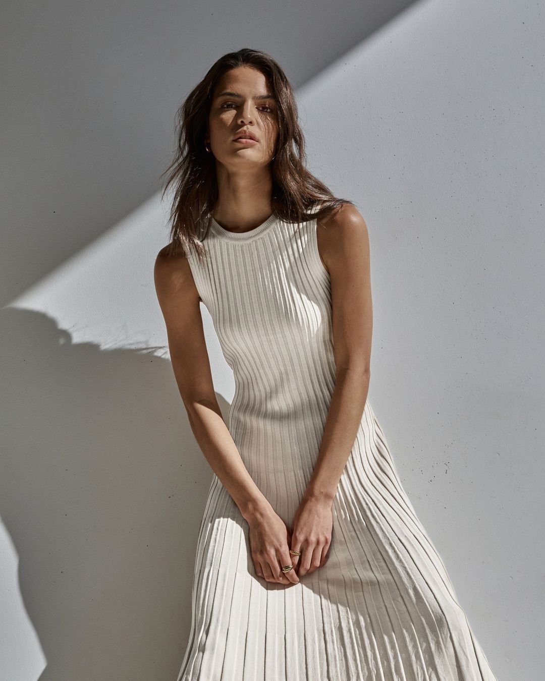 ROBE DÉCONTRACTÉE CASUAL PLISSÉE COTON