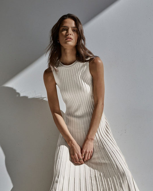 ROBE DÉCONTRACTÉE CASUAL PLISSÉE COTON