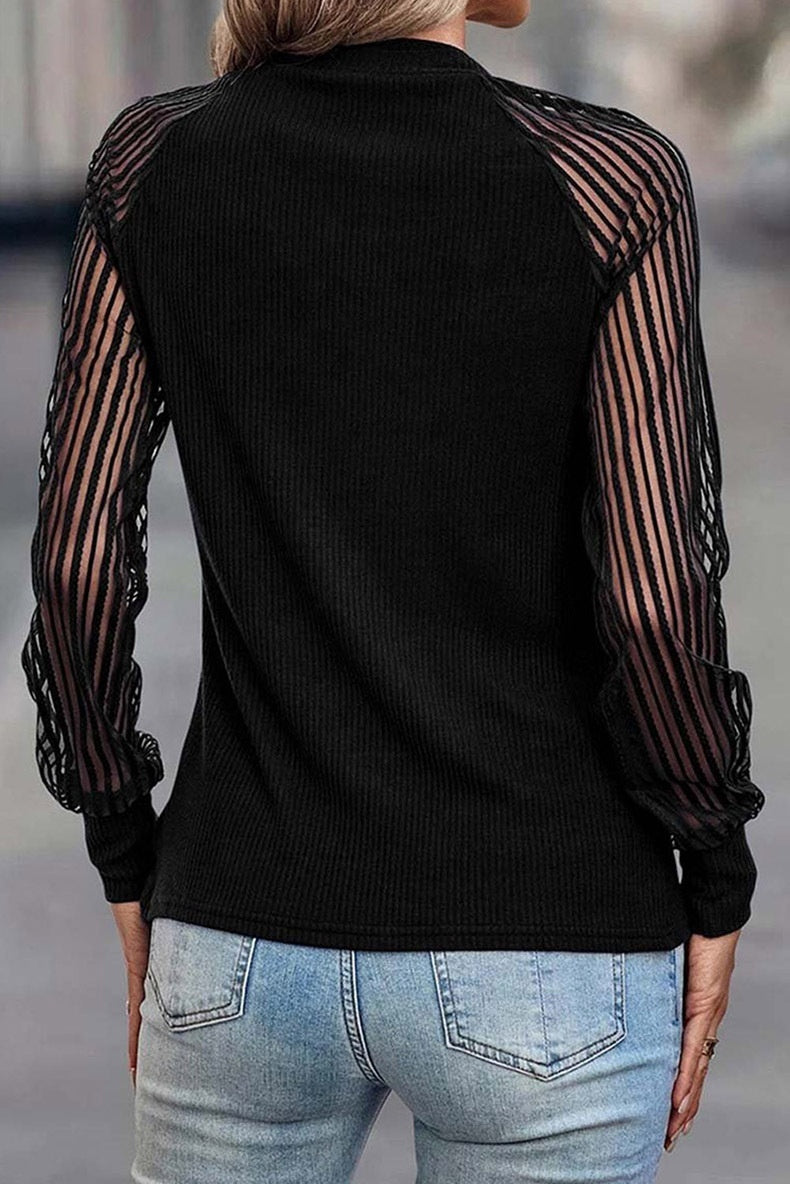 TOP MANCHES TULLE
