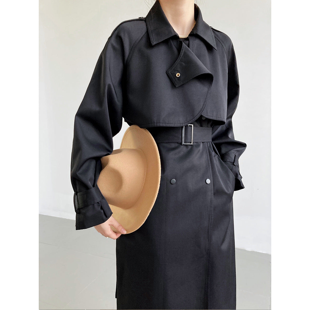 TRENCH COAT MI-LONG COL REVERS