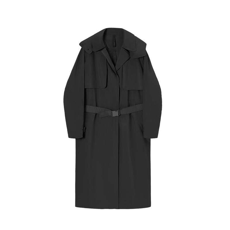 TRENCH LONG IMPERMÉABLE À CAPUCHE