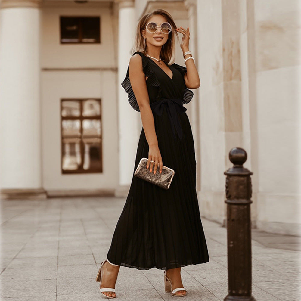 ROBE D'ÉTÉ LONGUE PLISSÉE MOUSSELINE