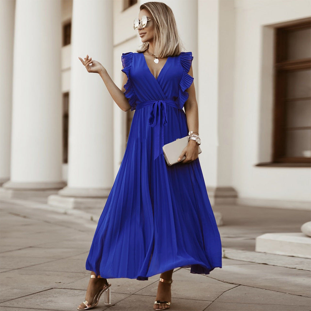 ROBE D'ÉTÉ LONGUE PLISSÉE MOUSSELINE