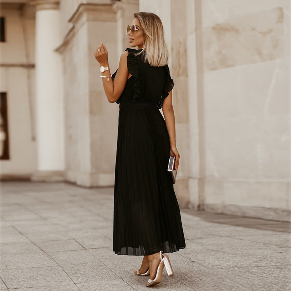 ROBE D'ÉTÉ LONGUE PLISSÉE MOUSSELINE