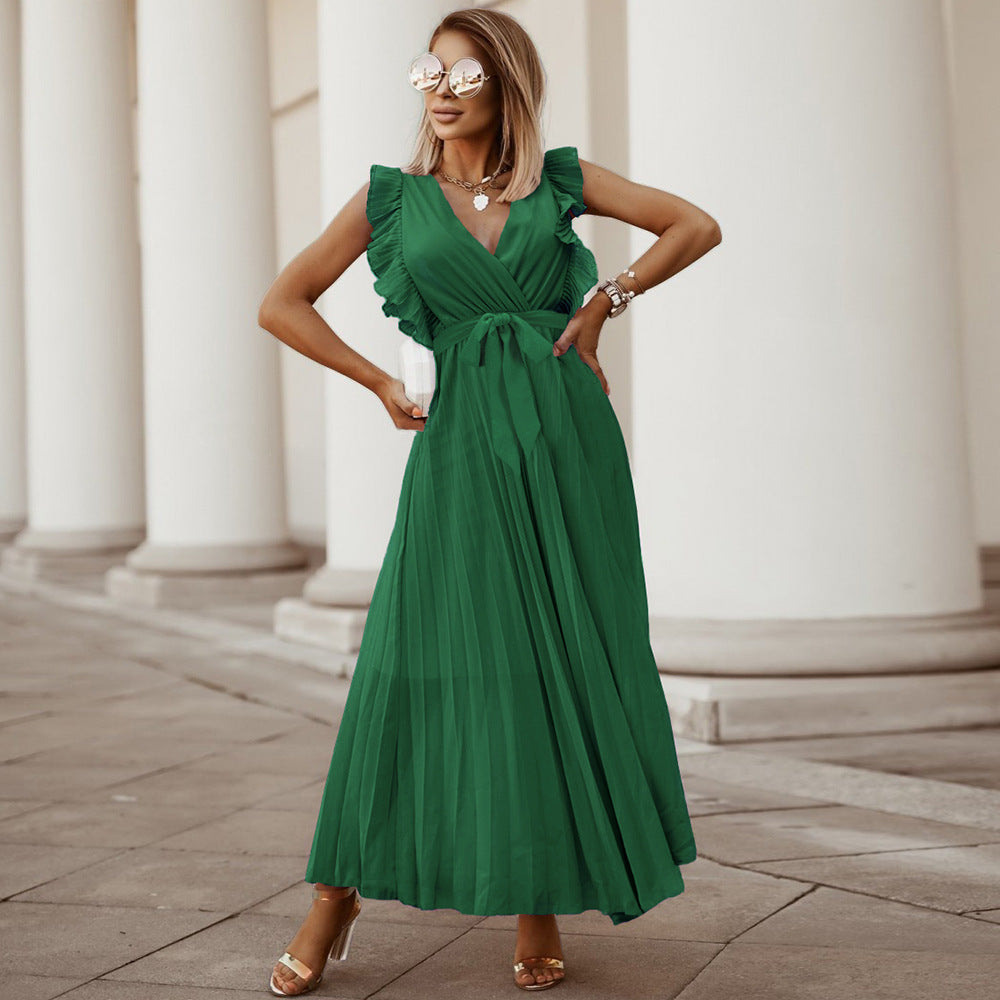ROBE D'ÉTÉ LONGUE PLISSÉE MOUSSELINE