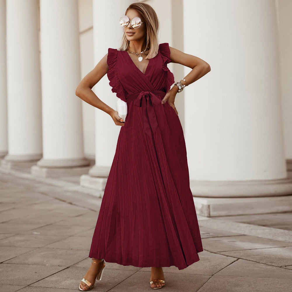 ROBE D'ÉTÉ LONGUE PLISSÉE MOUSSELINE
