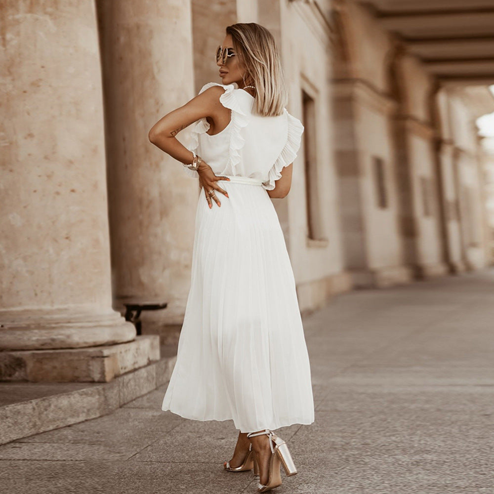 ROBE D'ÉTÉ LONGUE PLISSÉE MOUSSELINE