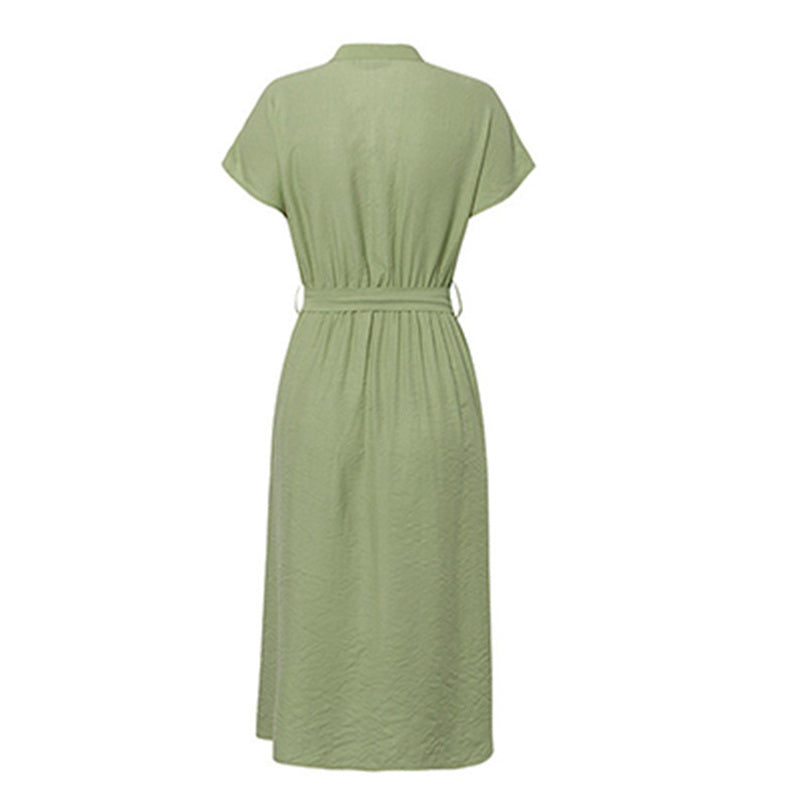 ROBE DÉCONTRACTÉE MI-LONGUE AVEC CEINTURE