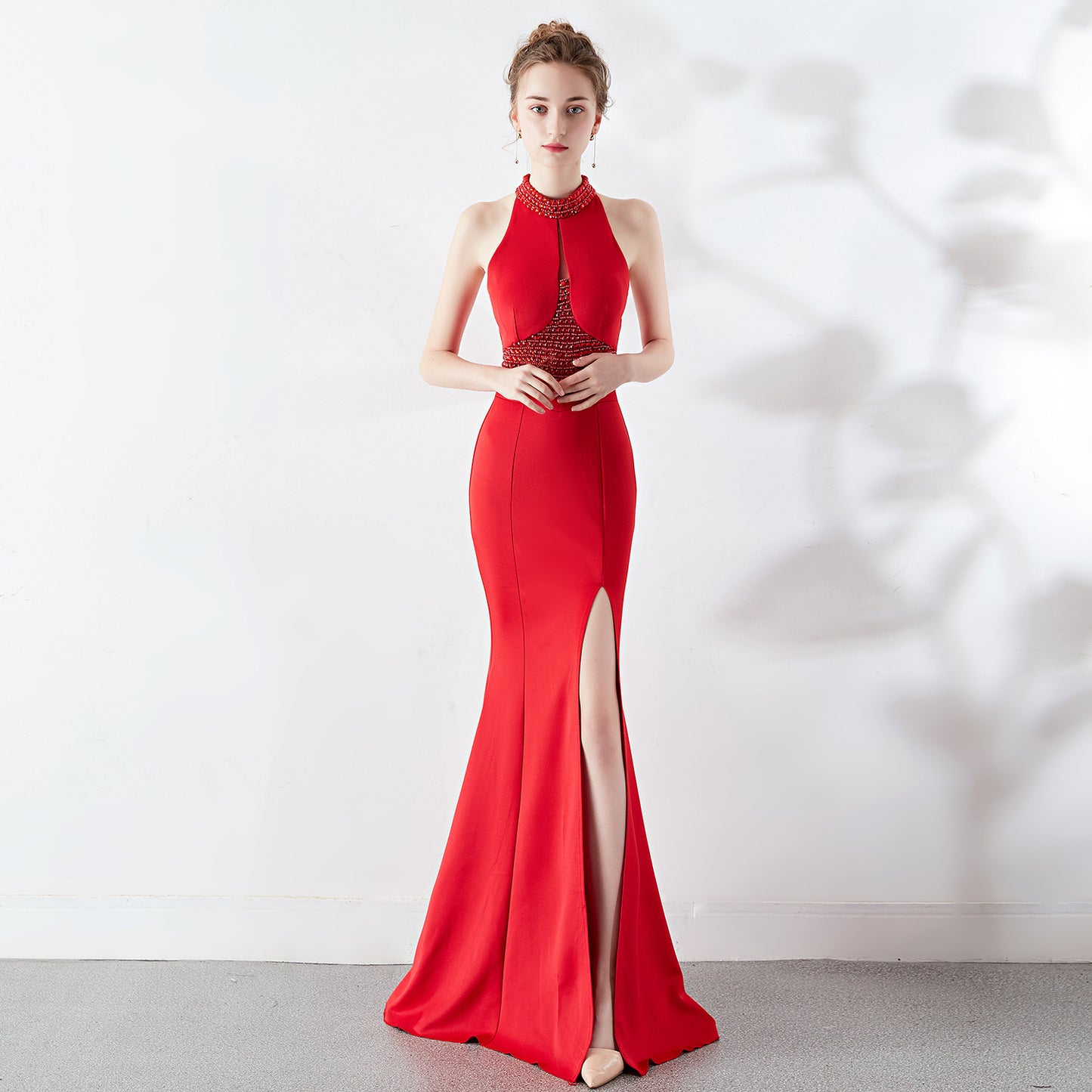 ROBE DE SOIRÉE SIRÈNE À PERLES