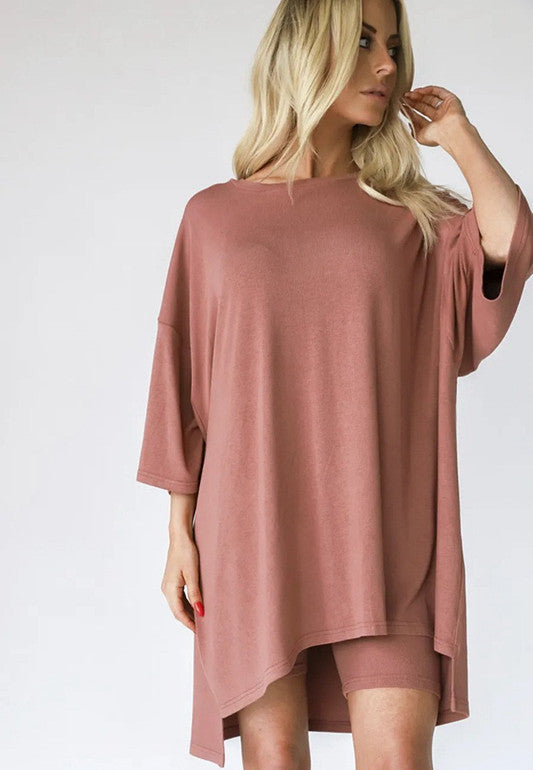 ENSEMBLE T-SHIRT AMPLE & SHORT MOULANT