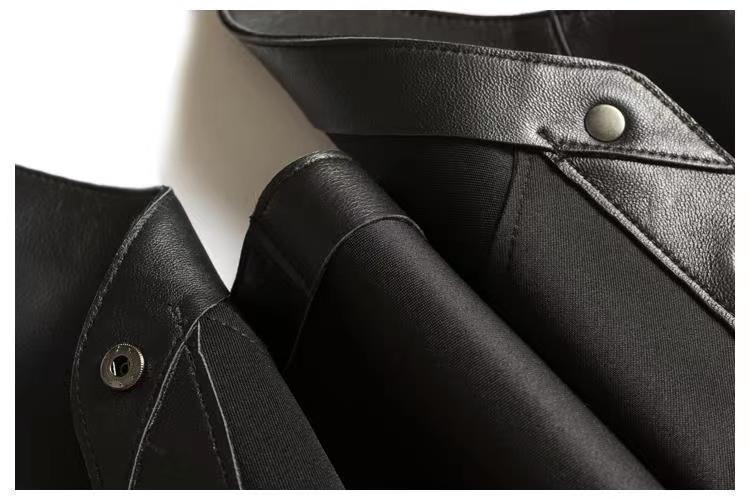 GILET CUIR SANS MANCHES