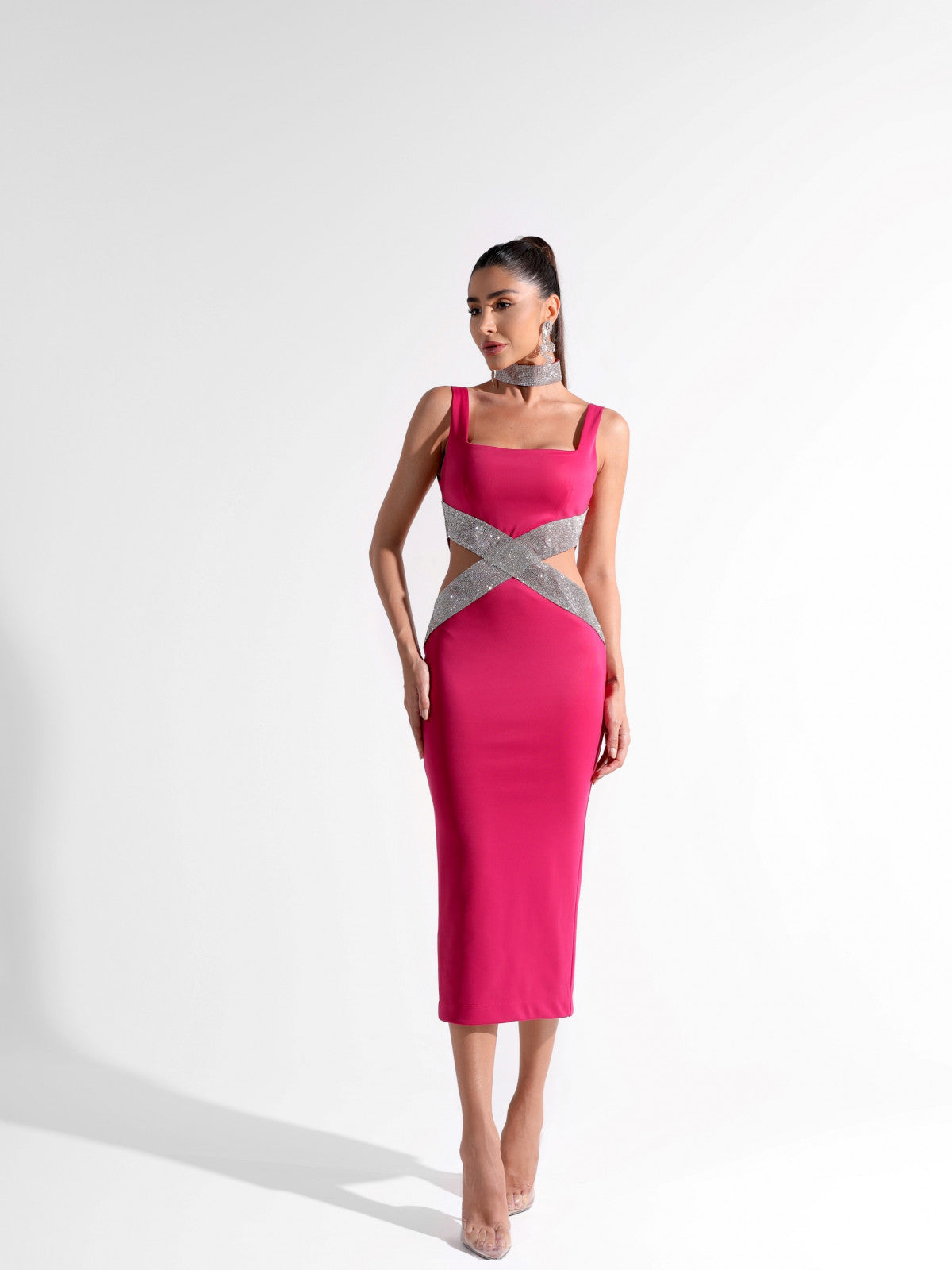 ROBE MOULANTE À BANDES