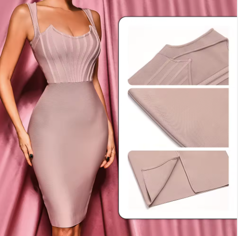 ROBE MOULANTE ROSE STYLE CORSET