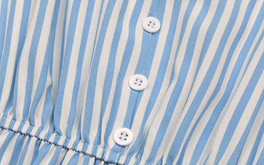 ROBE DÉCONTRACTÉE À RAYURES & TAILLE ÉLASTIQUE