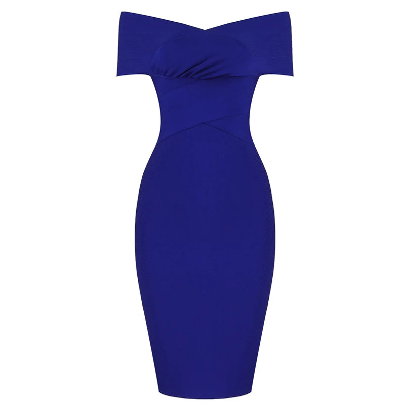 ROBE MOULANTE MI-LONGUE COL BARDOT