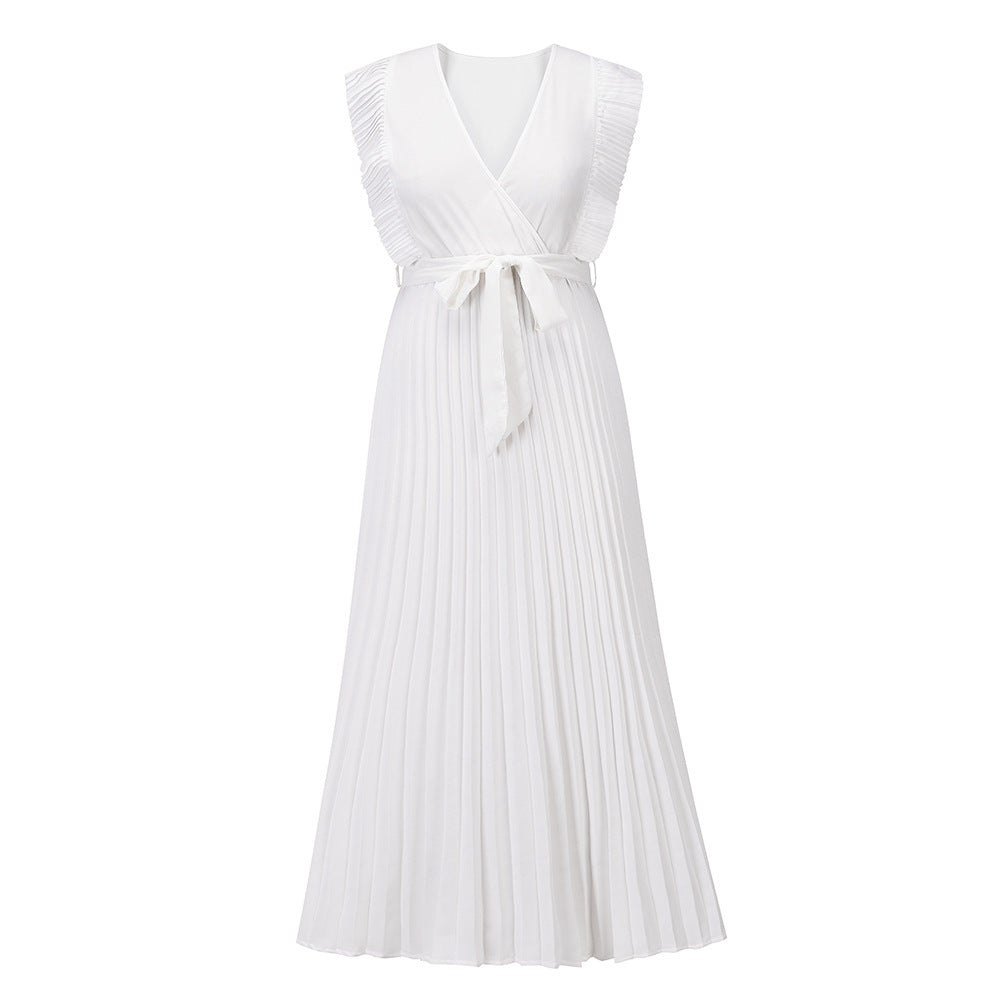ROBE D'ÉTÉ LONGUE PLISSÉE MOUSSELINE