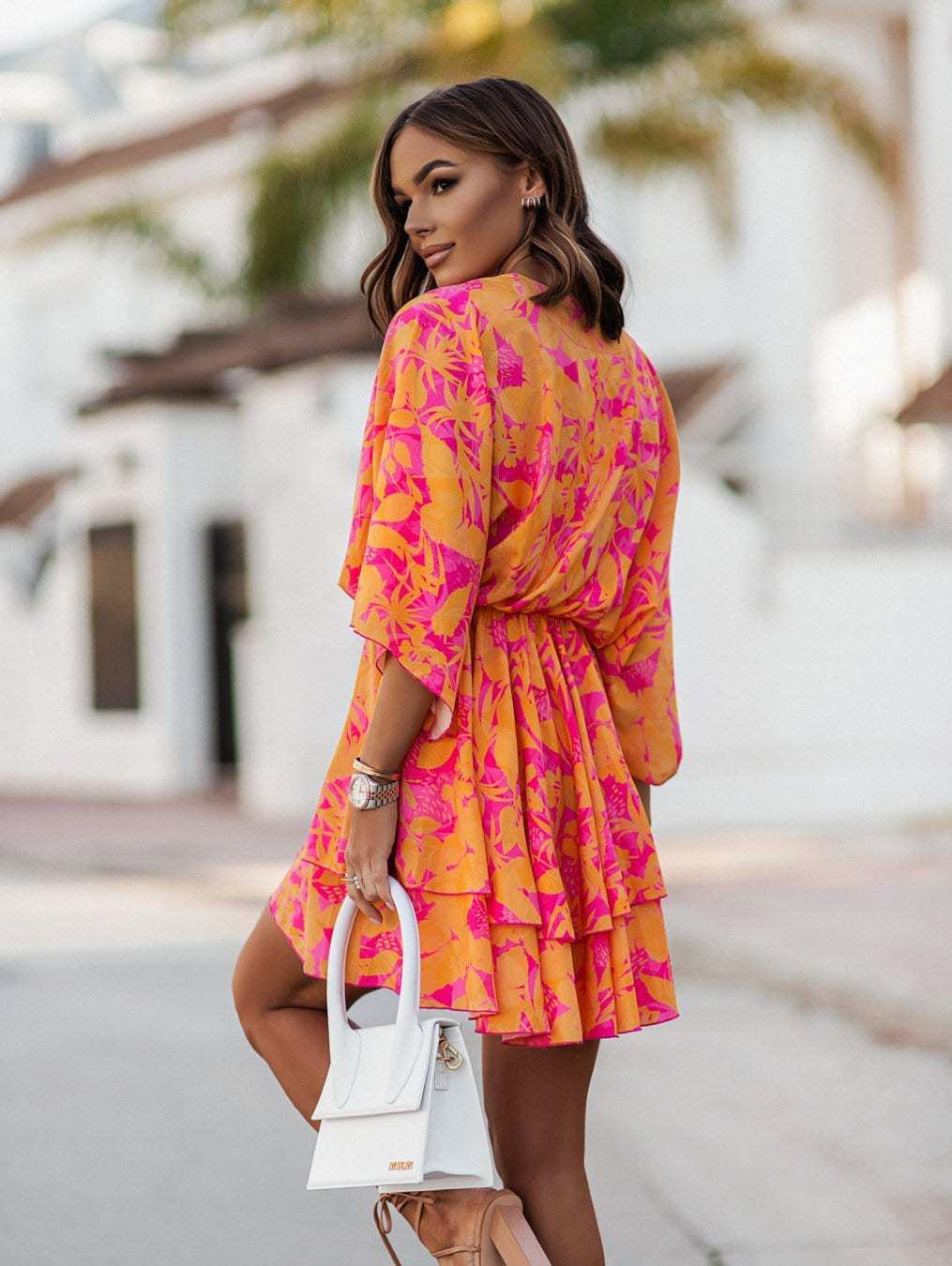 ROBE D'ÉTÉ MINI À VOLANTS