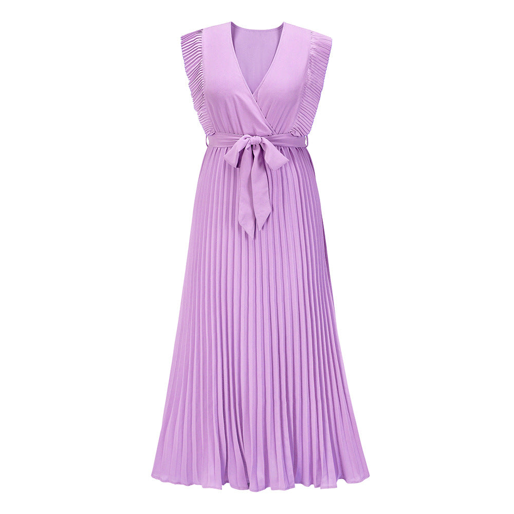 ROBE D'ÉTÉ LONGUE PLISSÉE MOUSSELINE