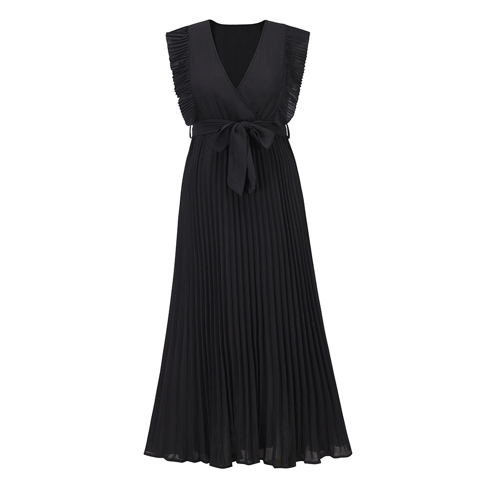 ROBE D'ÉTÉ LONGUE PLISSÉE MOUSSELINE