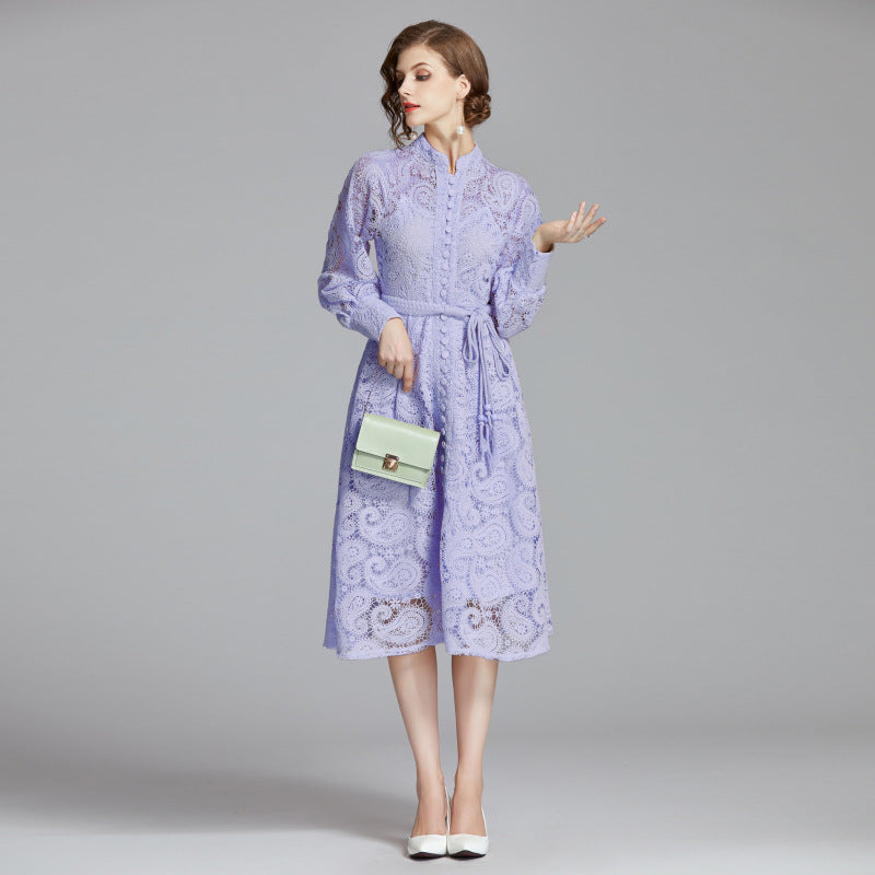 ROBE MI-LONGUE EN DENTELLE