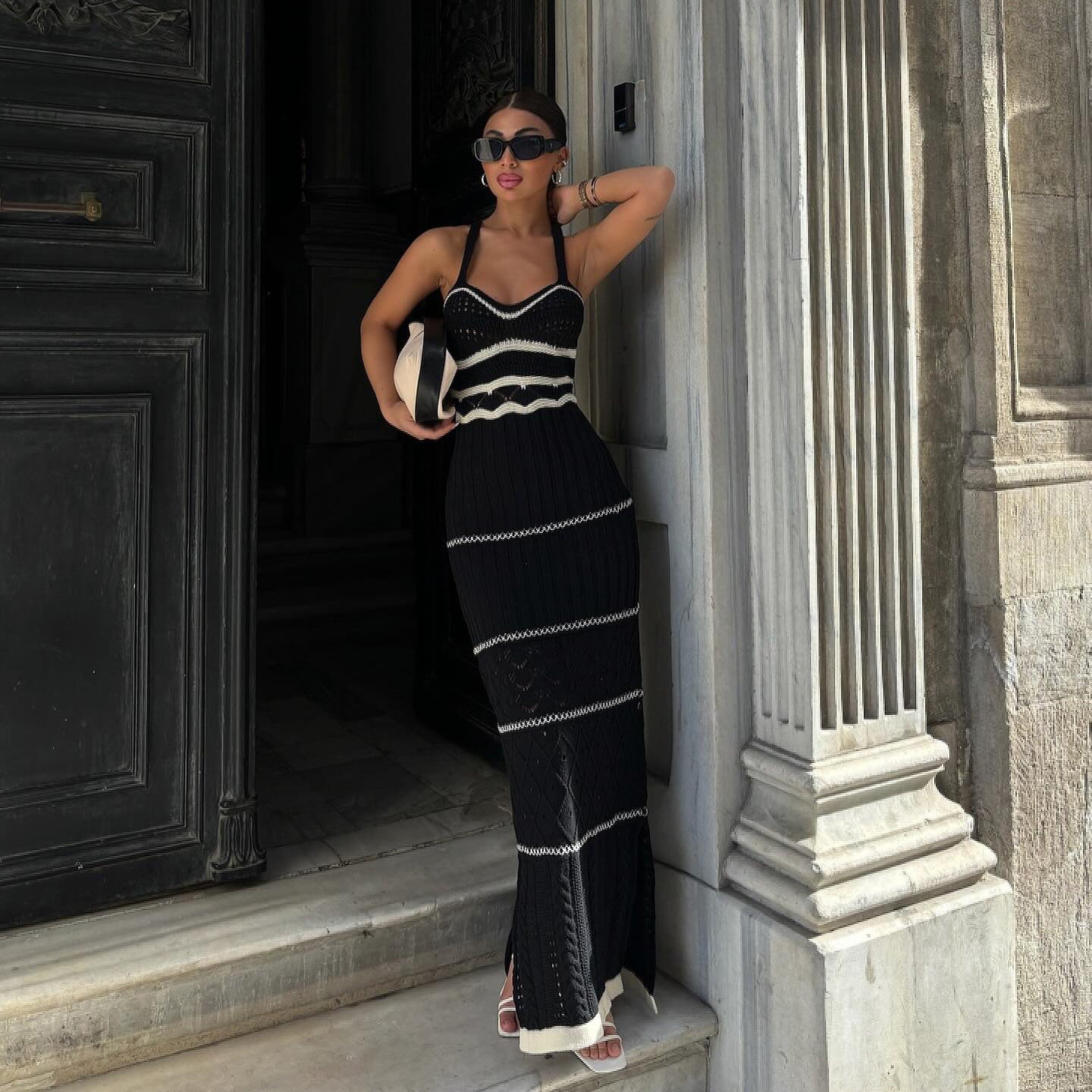 ROBE DÉCONTRACTÉE MOTIFS TRICOT