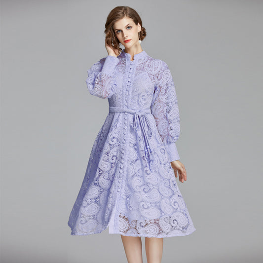 ROBE MI-LONGUE EN DENTELLE