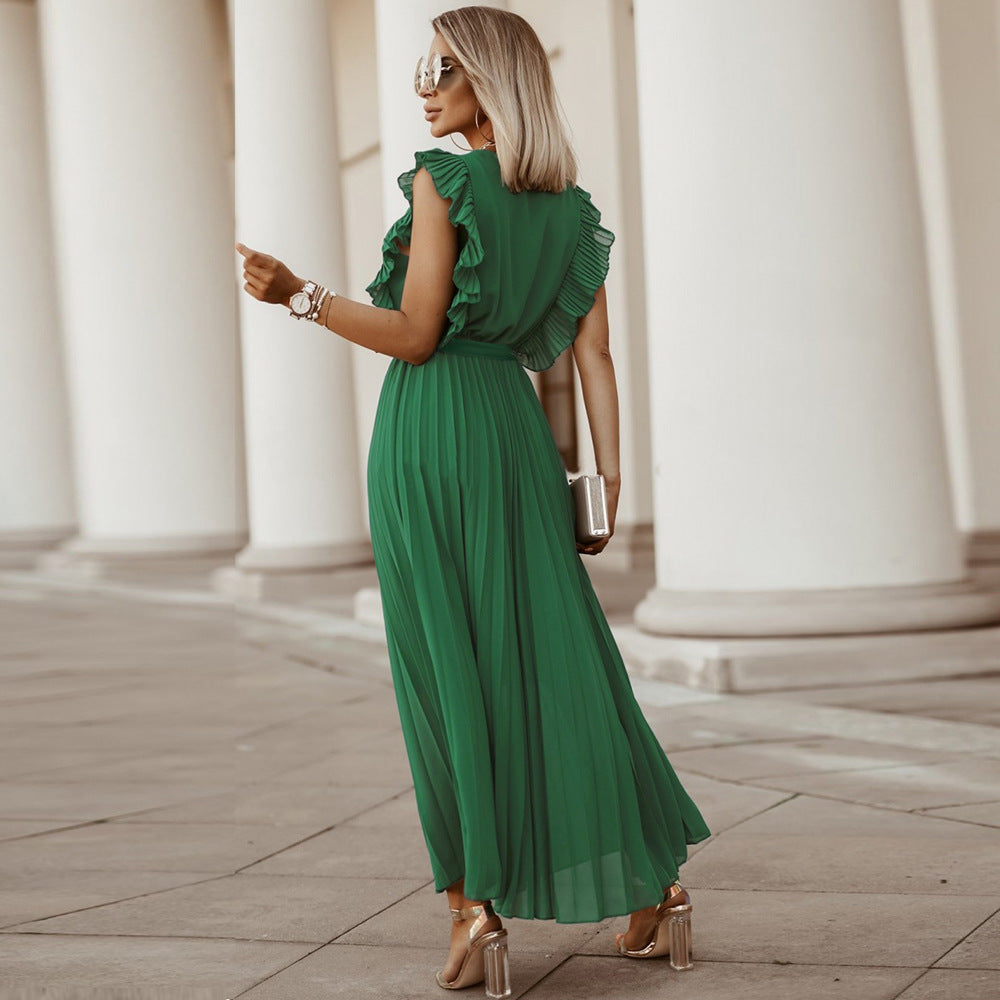 ROBE D'ÉTÉ LONGUE PLISSÉE MOUSSELINE