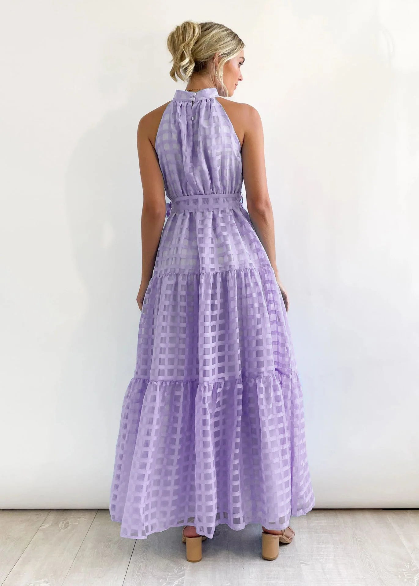 ROBE D'ÉTÉ BOHÈME MOTIF CARREAUX