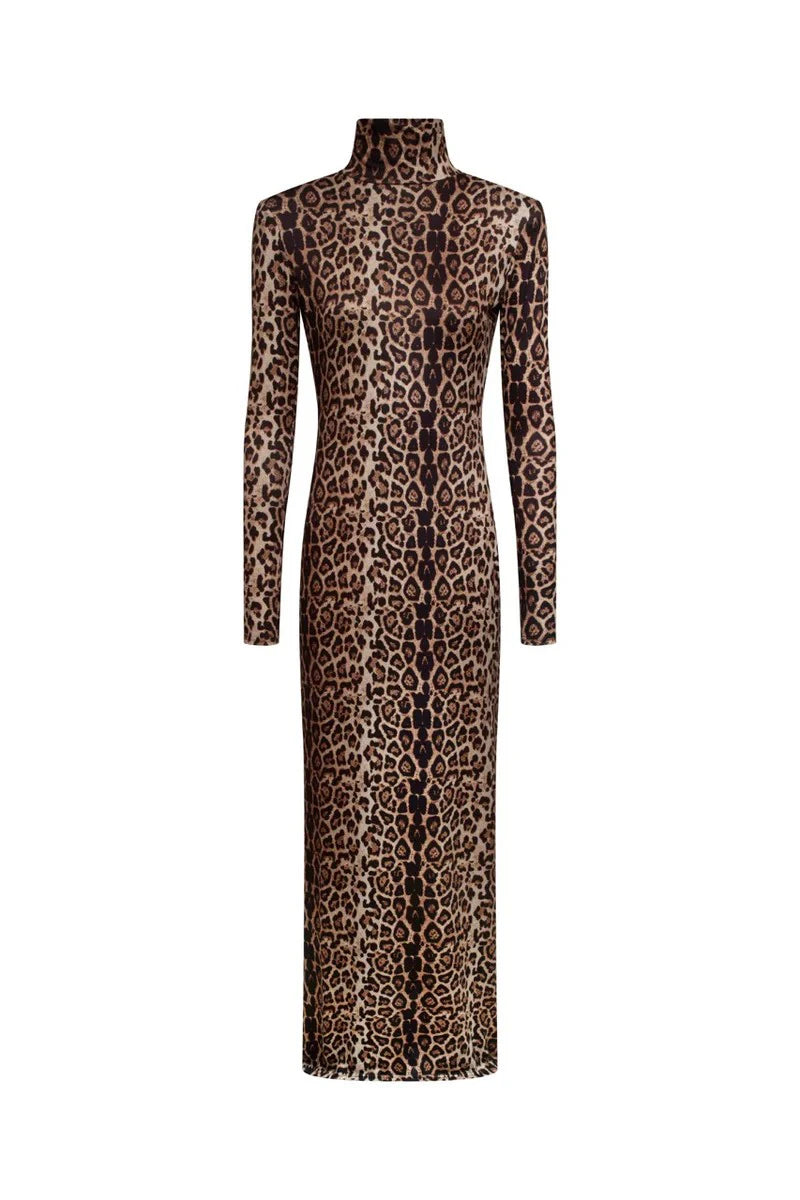 ROBE LONGUE IMPRIMÉE LÉOPARD