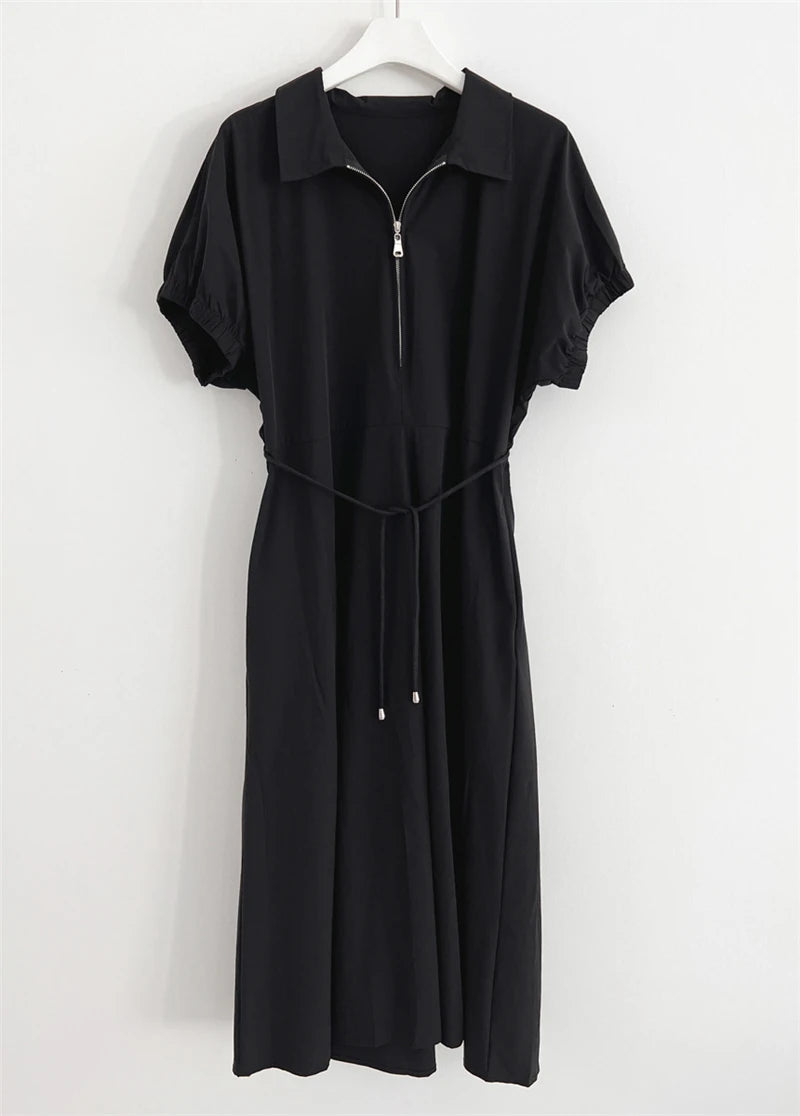 ROBE BOHÈME MI-LONGUE À LACET