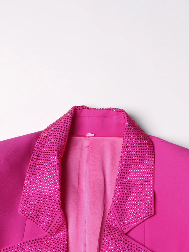 ROBE BLAZER CROISÉE À STRASS