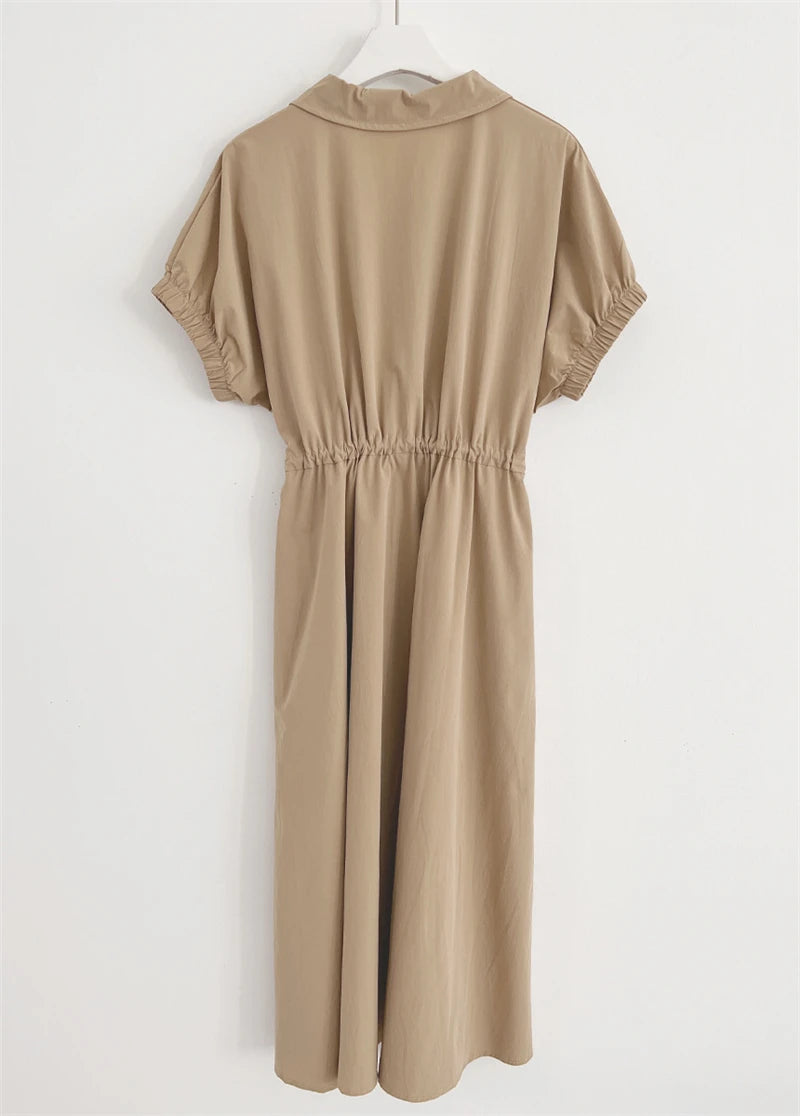 ROBE BOHÈME MI-LONGUE À LACET