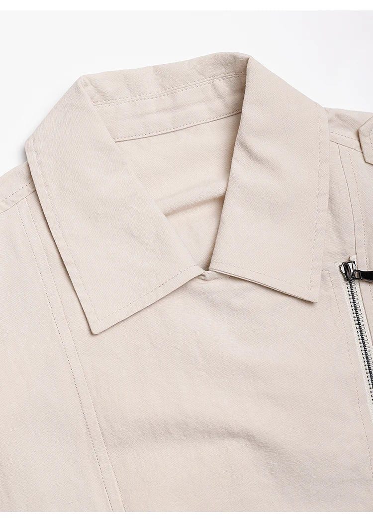 VESTE EN COTON&LIN MANCHES LONGUES