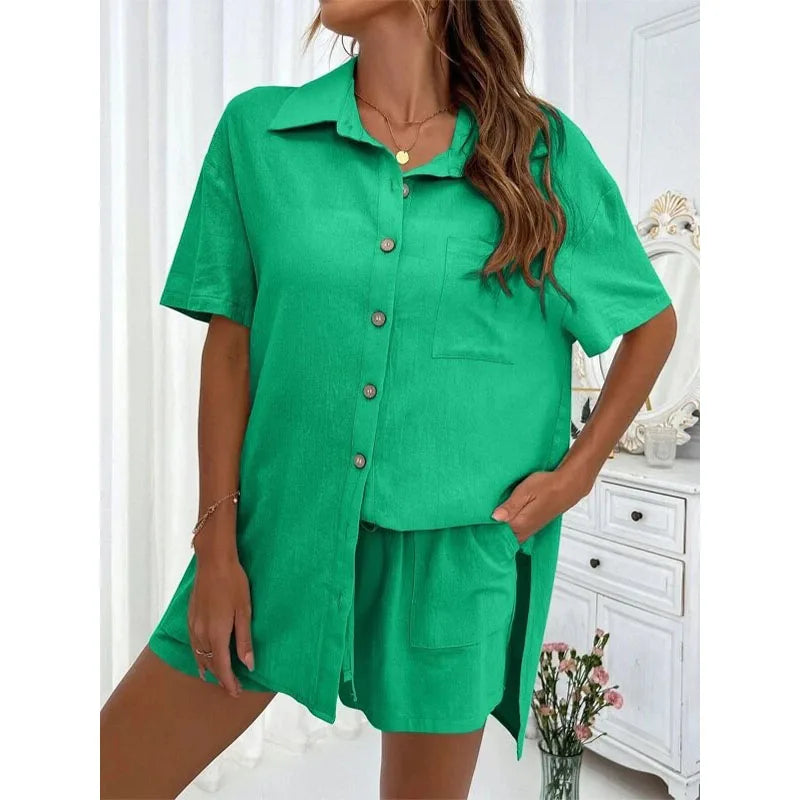 ENSEMBLE CHEMISE & SHORT DÉCONTRACTÉ