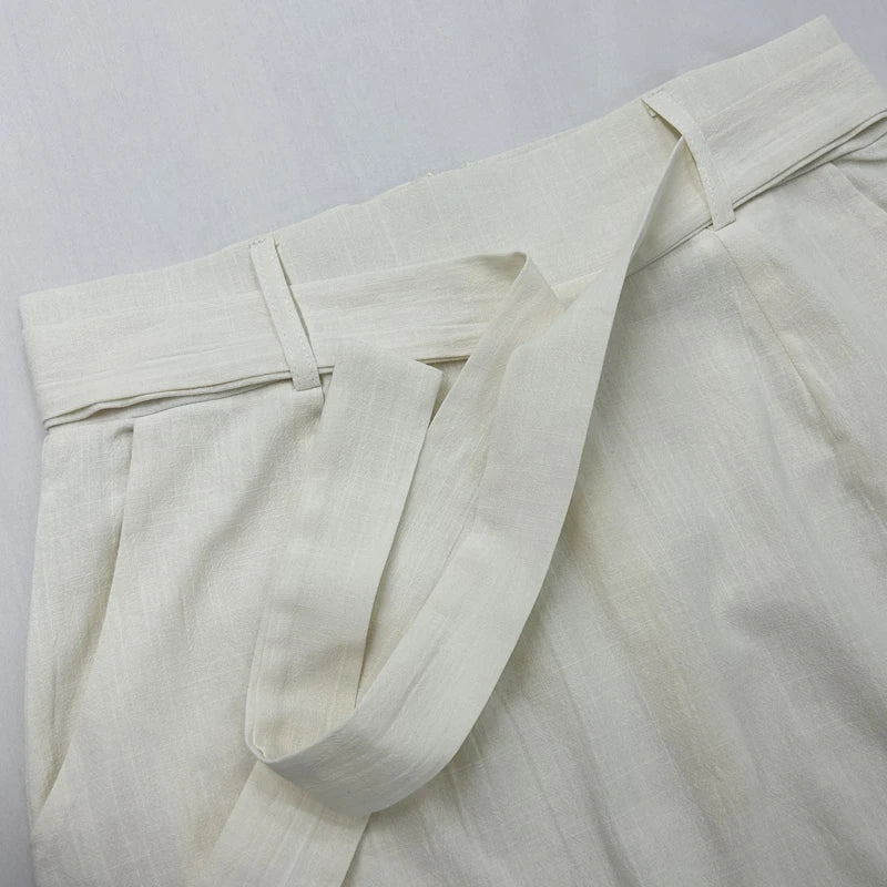 ENSEMBLE TOP&JUPE LONGUE FENDUE EN COTON