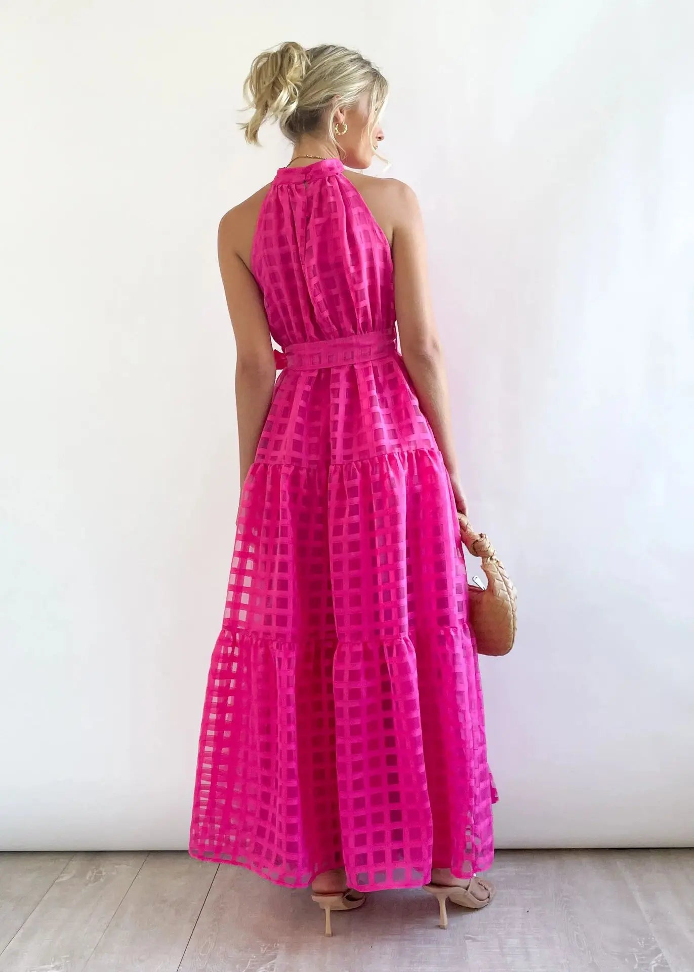 ROBE D'ÉTÉ BOHÈME MOTIF CARREAUX