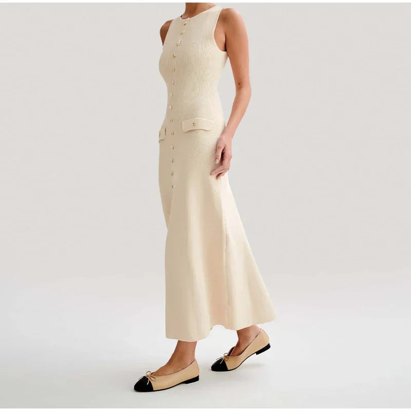 ROBE TISSÉE TRICOT LONGUE ÉTÉ