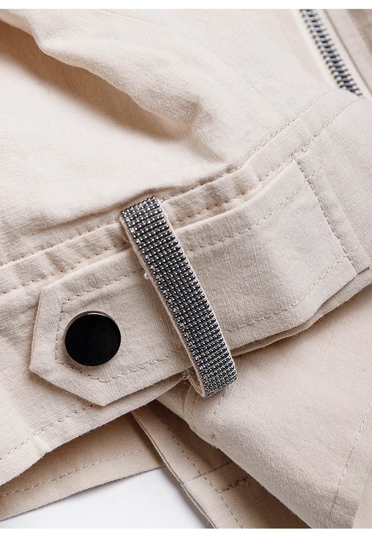 VESTE EN COTON&LIN MANCHES LONGUES