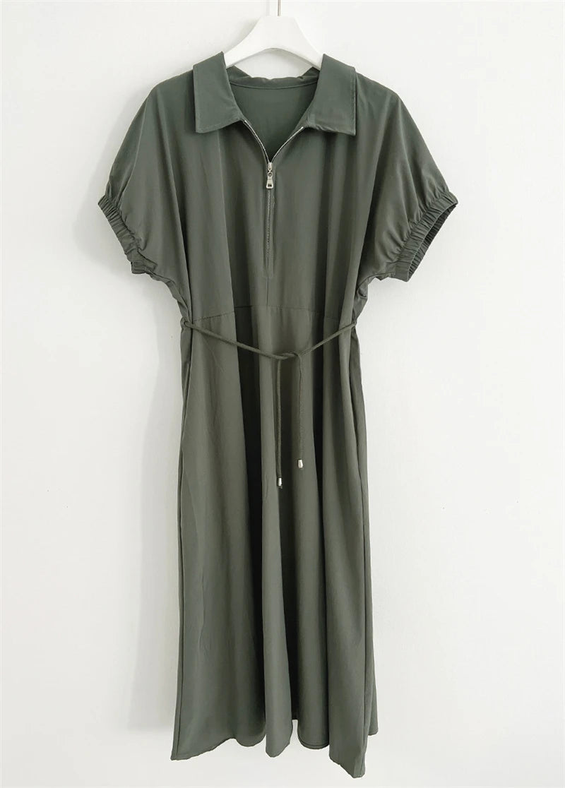 ROBE BOHÈME MI-LONGUE À LACET