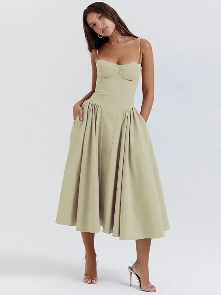 ROBE BUSTIER JUPE ÉVASÉE