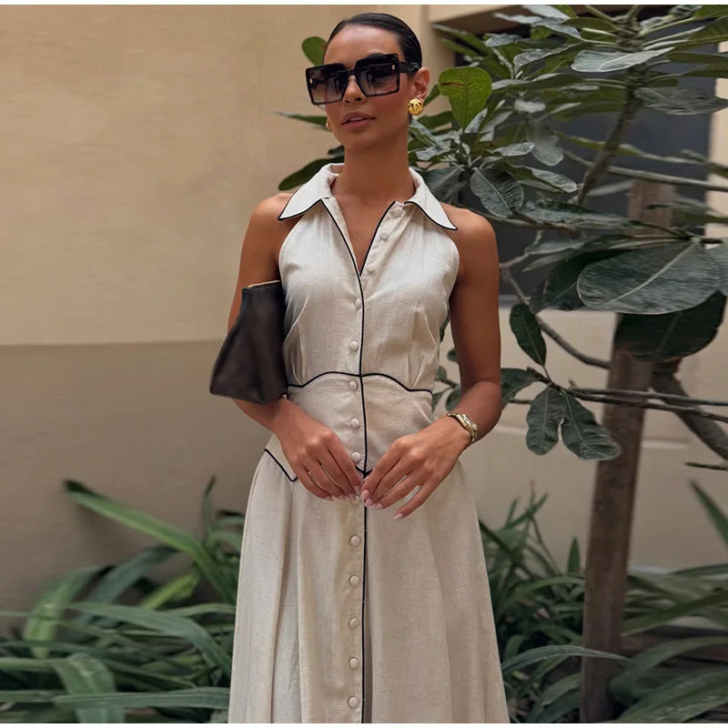 ROBE CHEMISE EN COTON&LIN