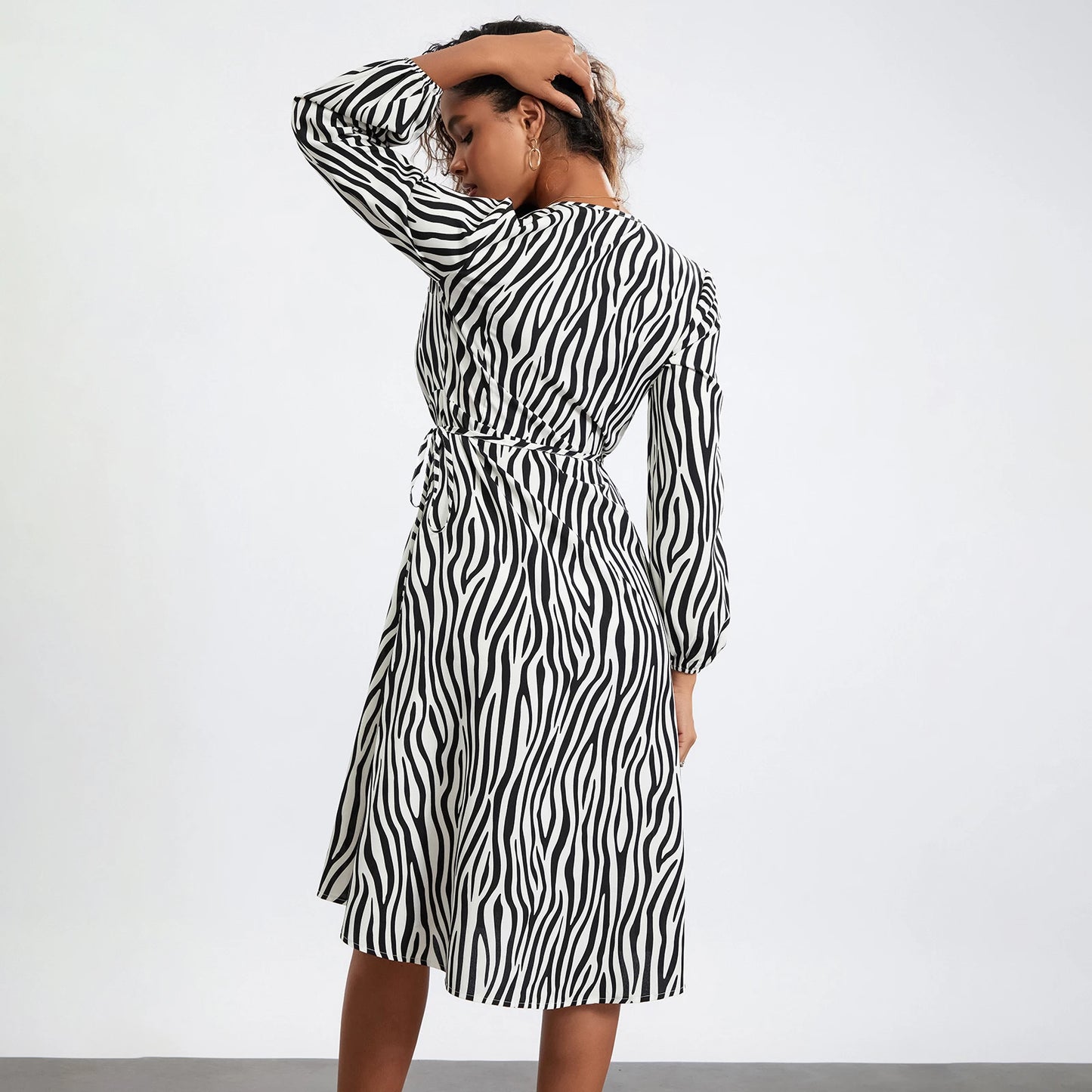 ROBE PORTEFEUILLE MOTIF ZÈBRE