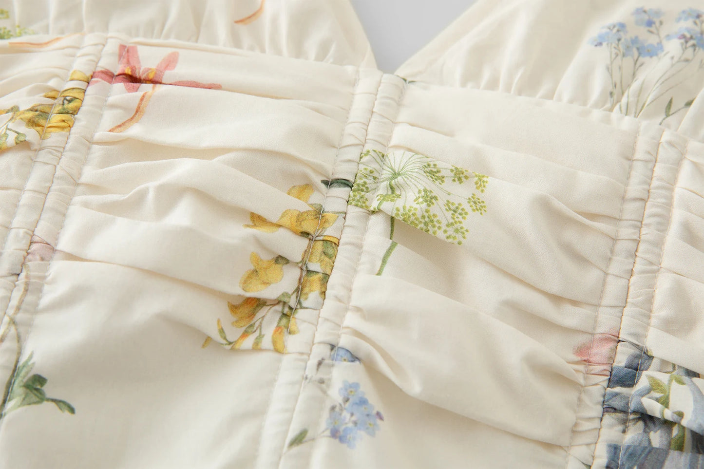 ROBE BOHEME FLORAL EN COTON