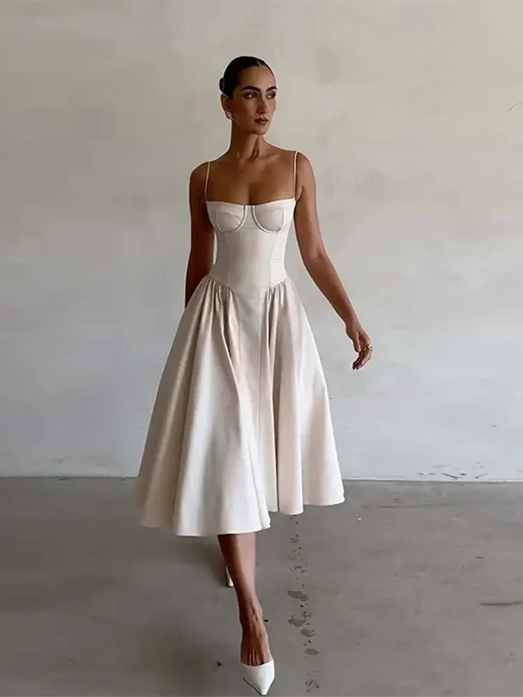 ROBE BUSTIER JUPE ÉVASÉE